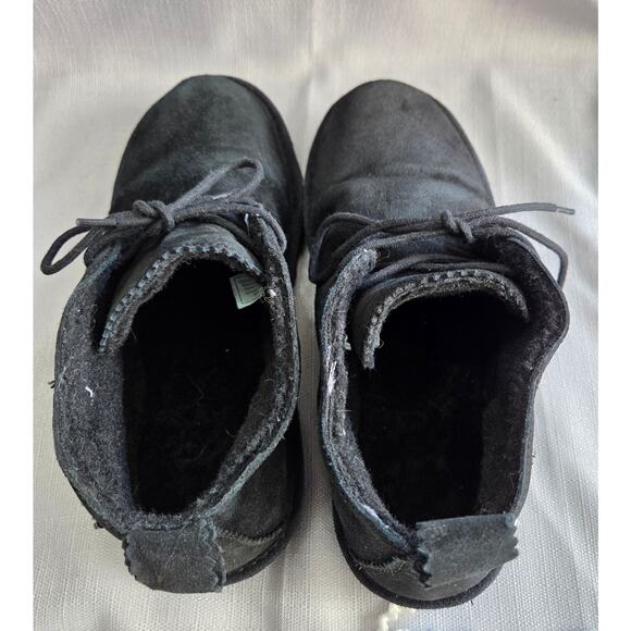 Bearpaw Skye Chukka Woman's Size 11 Black Ankle Lace Up Soft Booties - Picture 8 of 8